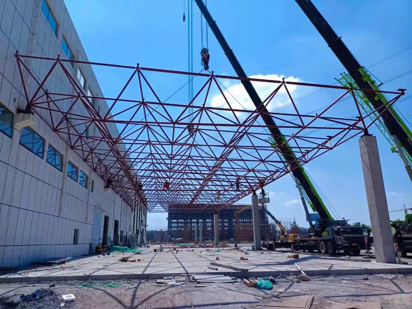 新乡江苏宿迁国望高科纤维公司 -生活楼网架 成品库网架 立体库网架